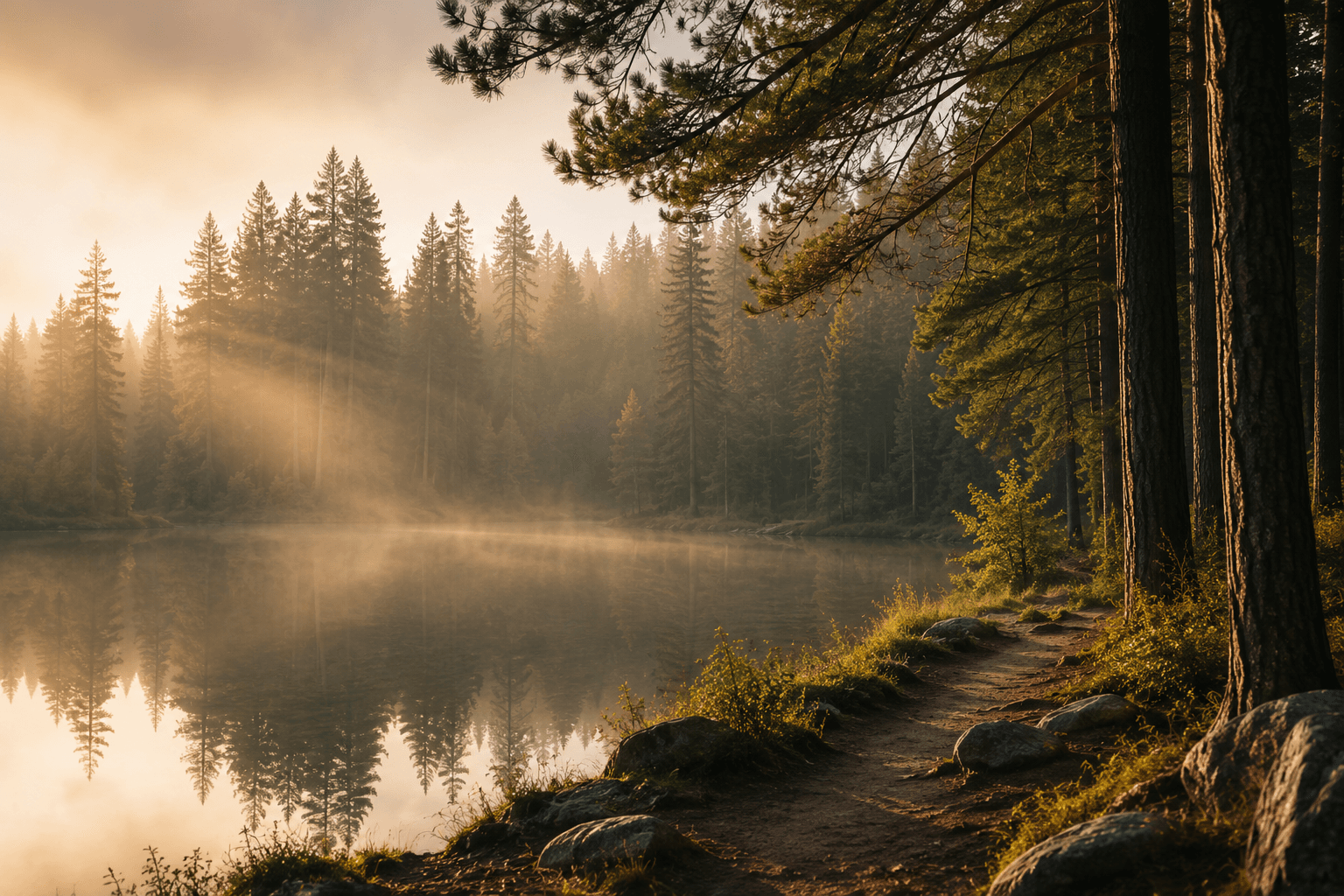 Rustgevend natuurlandschap
